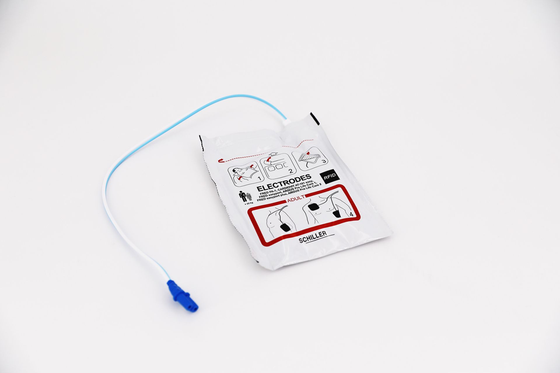 Juego de electrodos para adultos compatible con todos los desfibriladores AED Notfallretter.de® PA-1