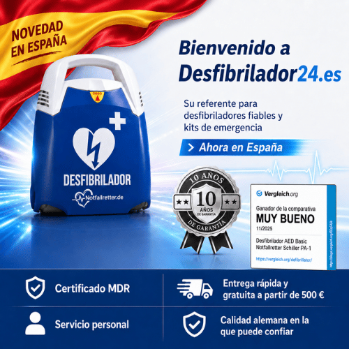 Bienvenido a Desfibrilador24.es, tienda de desfibriladores DEA y kits de emergencia en España.